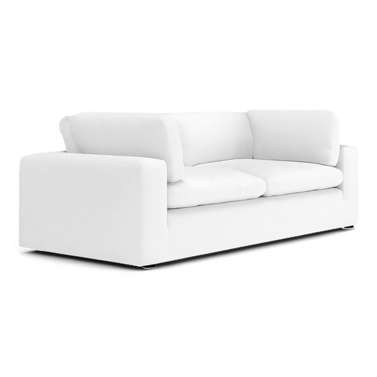 Bloom 3 Seater Sofa in Soft White Fabric