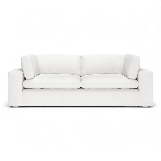 Bloom 3 Seater Sofa in Soft White Fabric