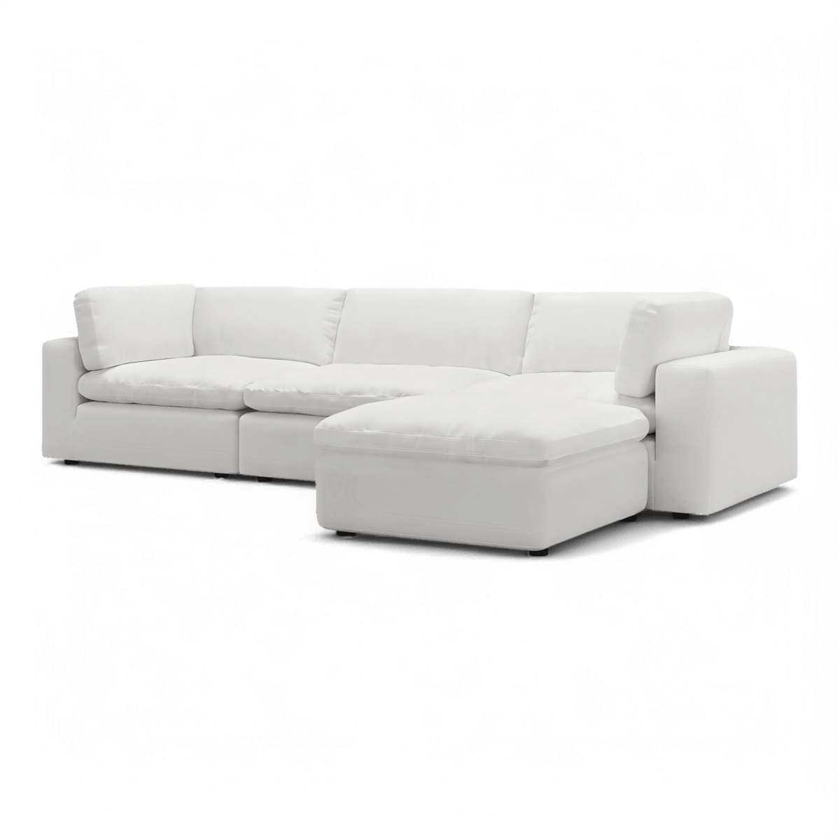 Modular Sofa Set in White with Bloom Design