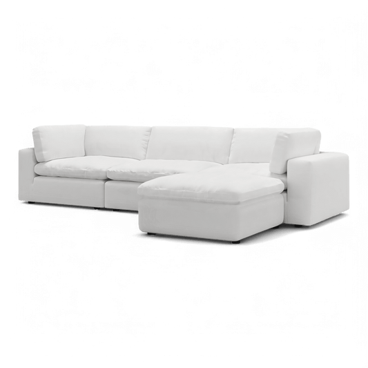 Modular Sofa Set in White with Bloom Design