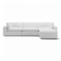 Modular Sofa Set in White with Bloom Design
