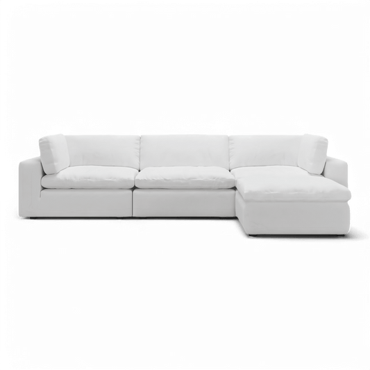 Modular Sofa Set in White with Bloom Design