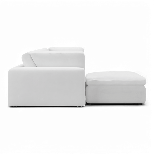 Modular Sofa Set in White with Bloom Design