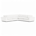 Sectional Modular Sofa in White with L-Shaped Design