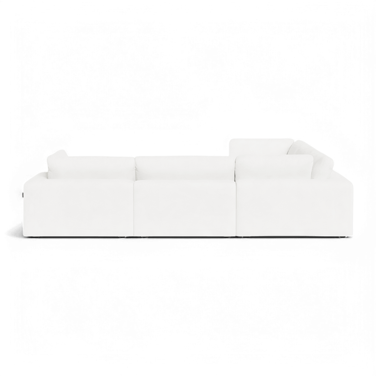 Sectional Modular Sofa in White with L-Shaped Design