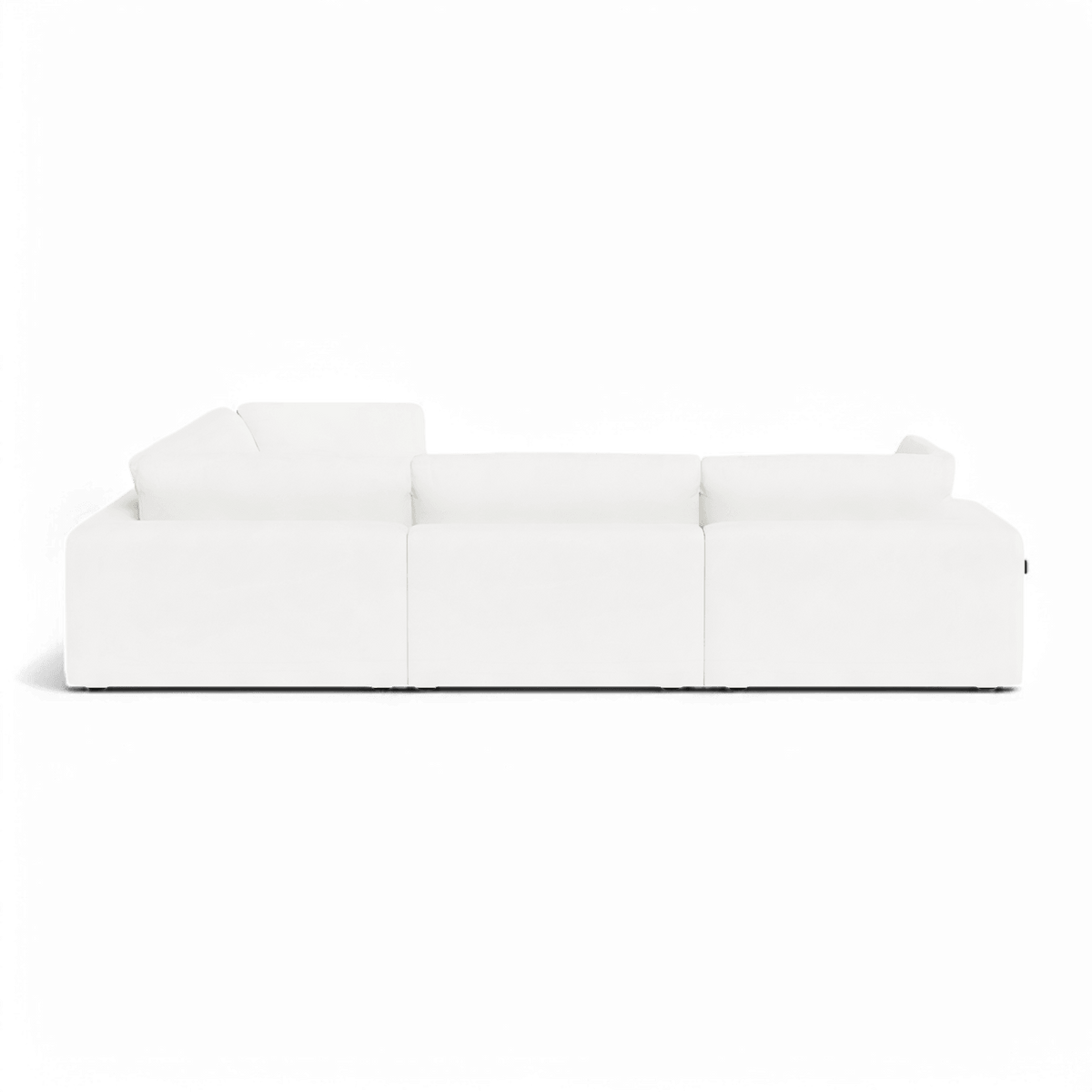 Sectional Modular Sofa in White with L-Shaped Design