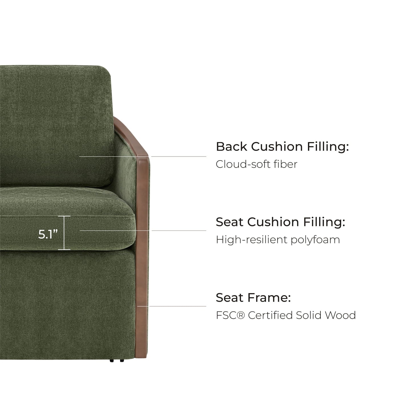 Boucle Dining Chair Set of 2 with Rolling Base