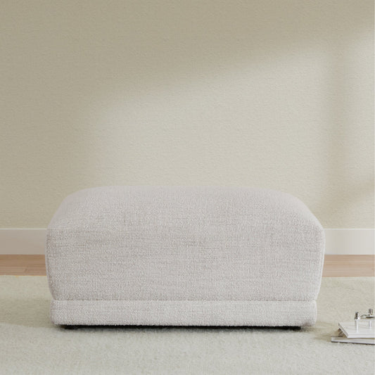Boucle Ottoman with Armless Design