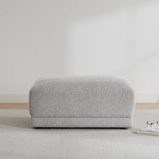 Boucle Ottoman with Armless Design
