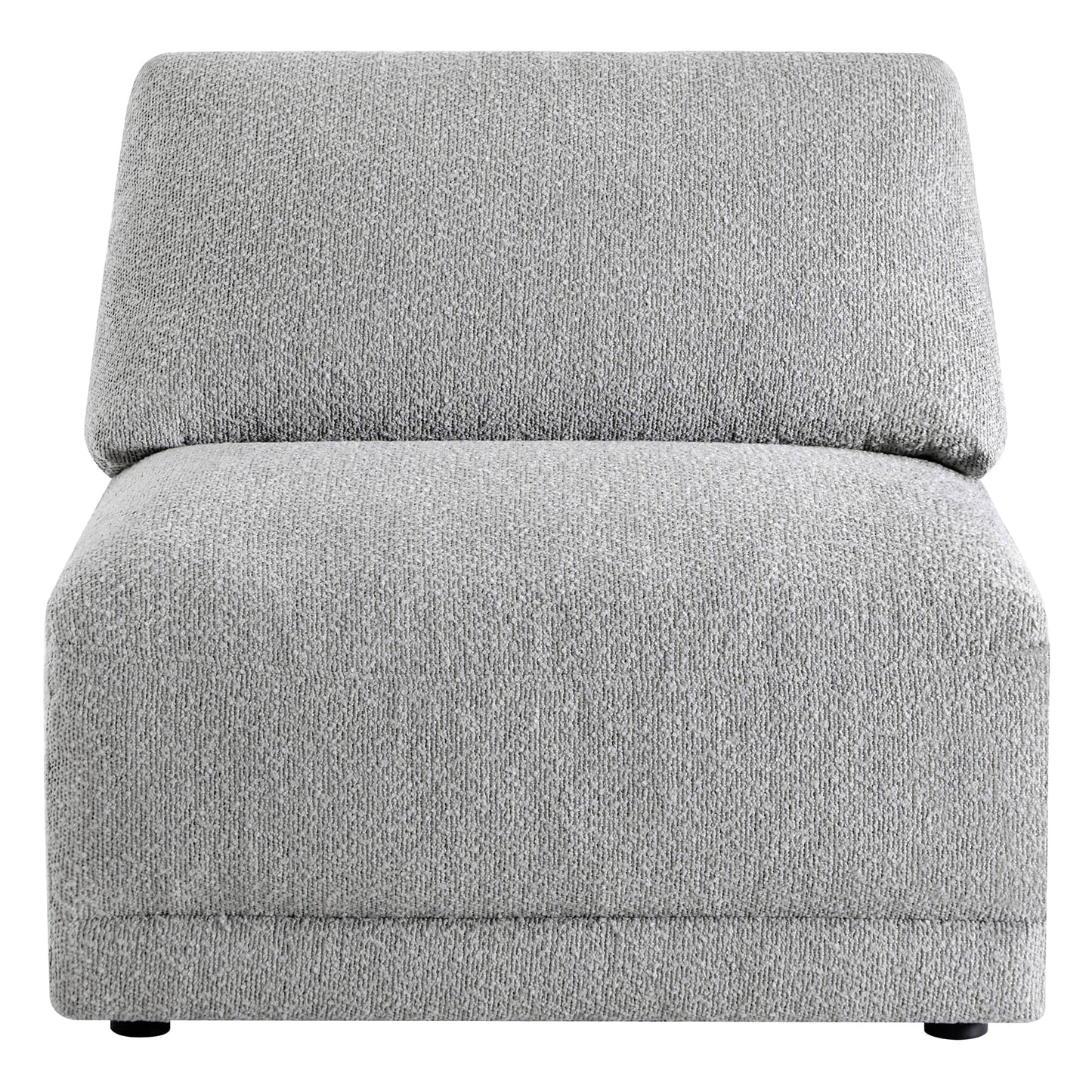 Boucle Ottoman with Armless Design