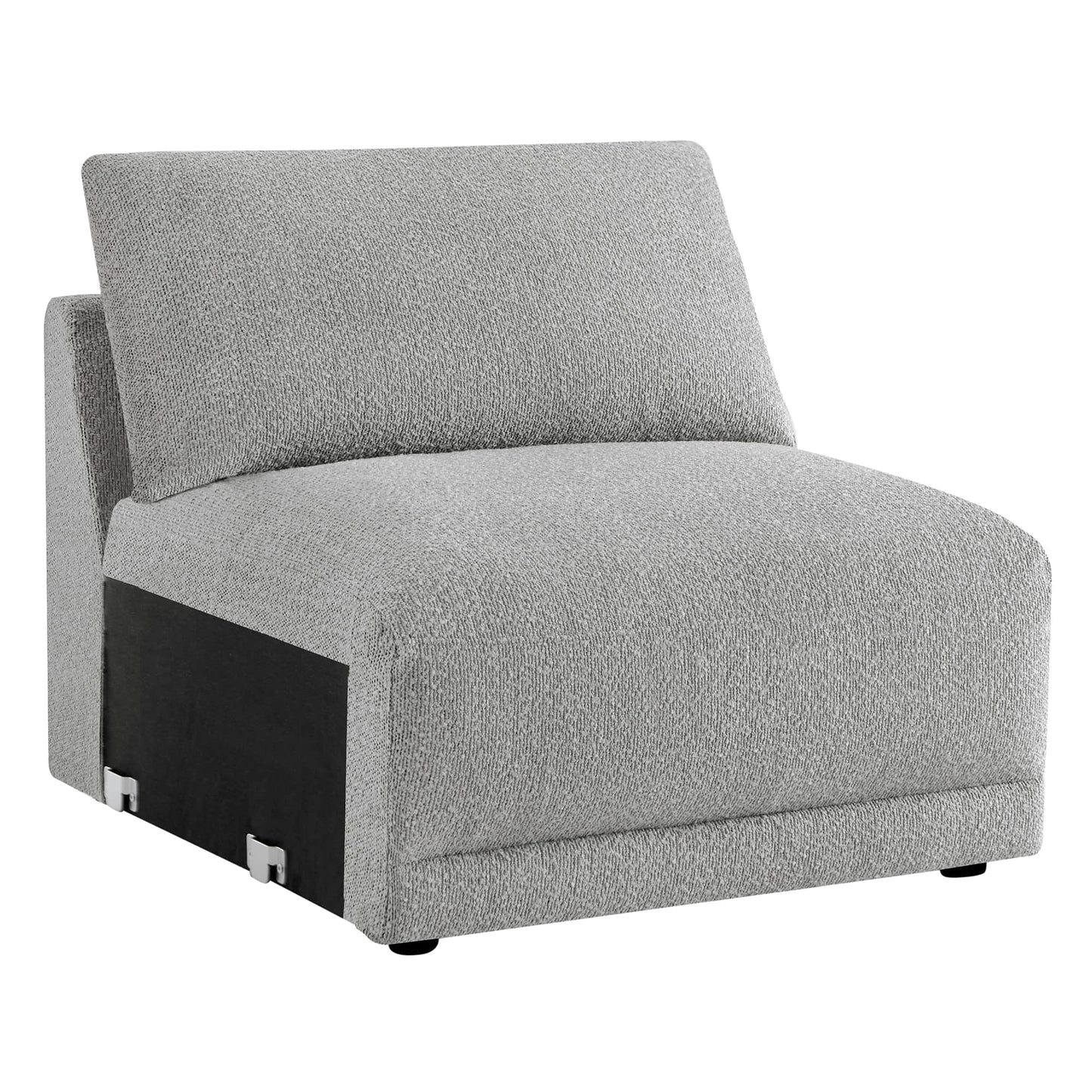 Boucle Ottoman with Armless Design