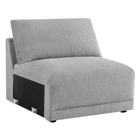 Boucle Ottoman with Armless Design