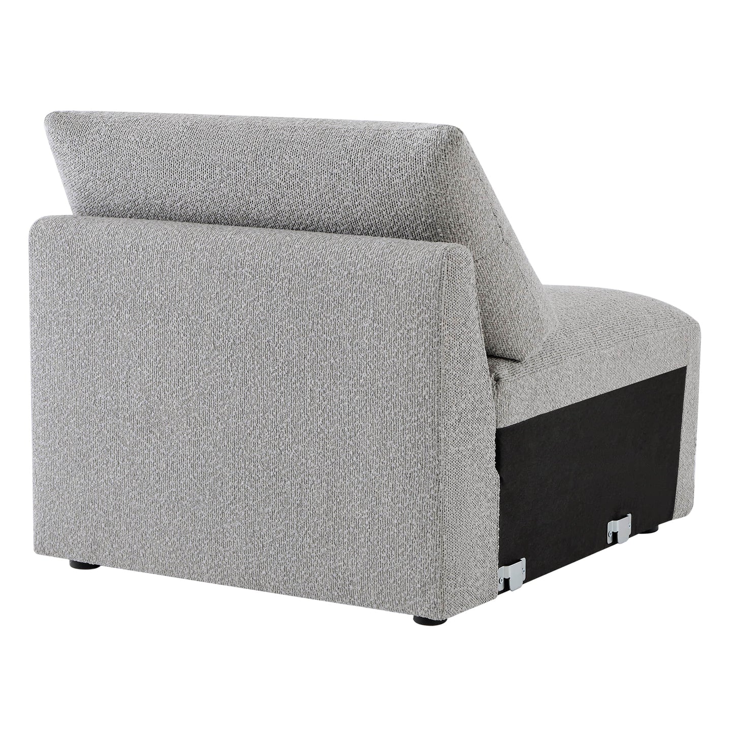 Boucle Ottoman with Armless Design