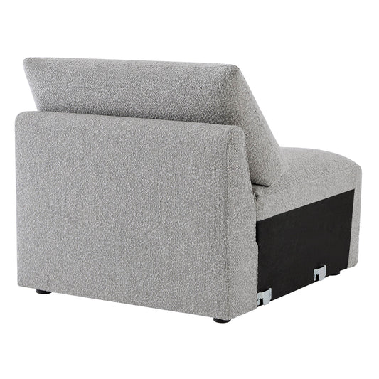 Boucle Ottoman with Armless Design