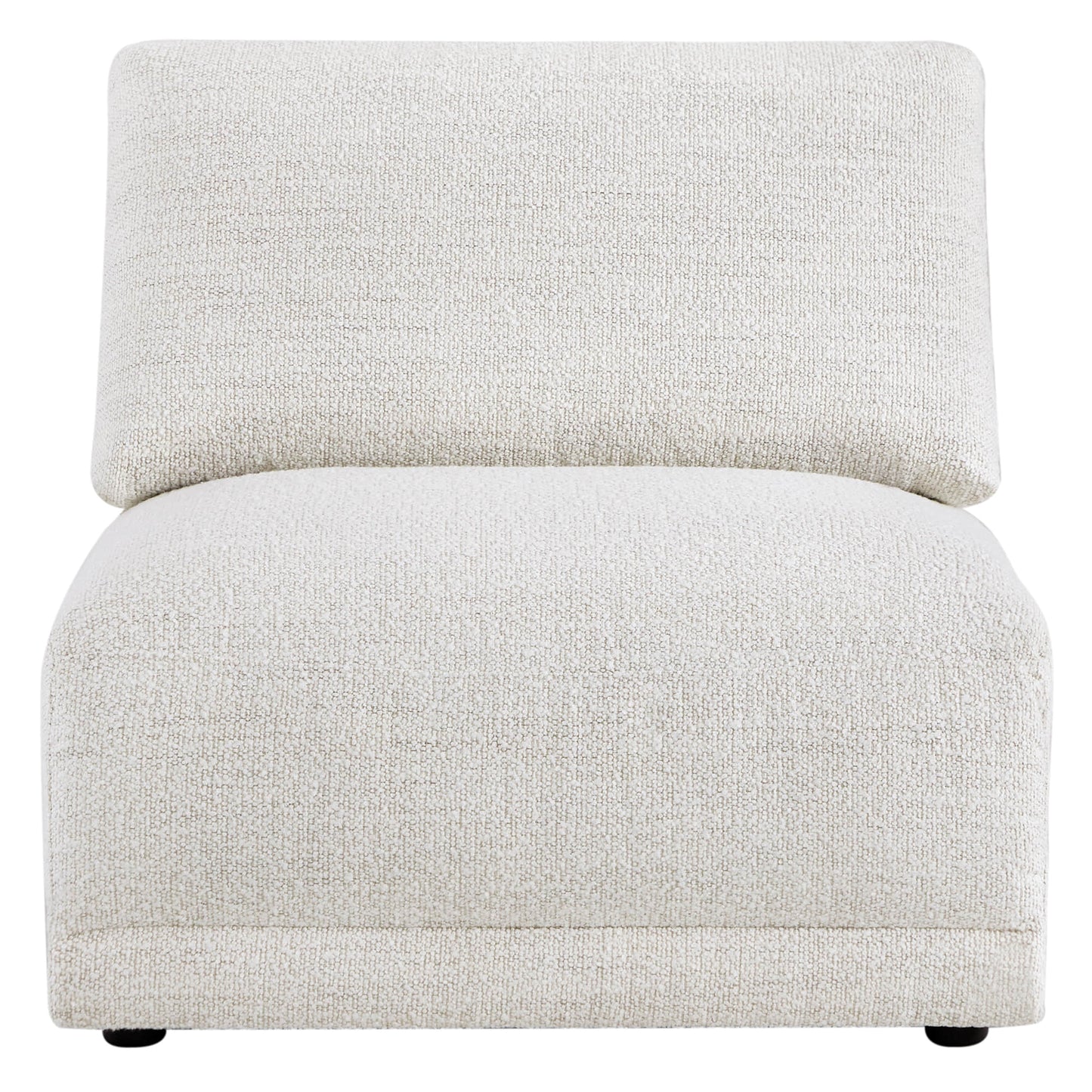 Boucle Ottoman with Armless Design
