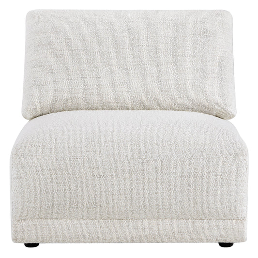 Boucle Ottoman with Armless Design