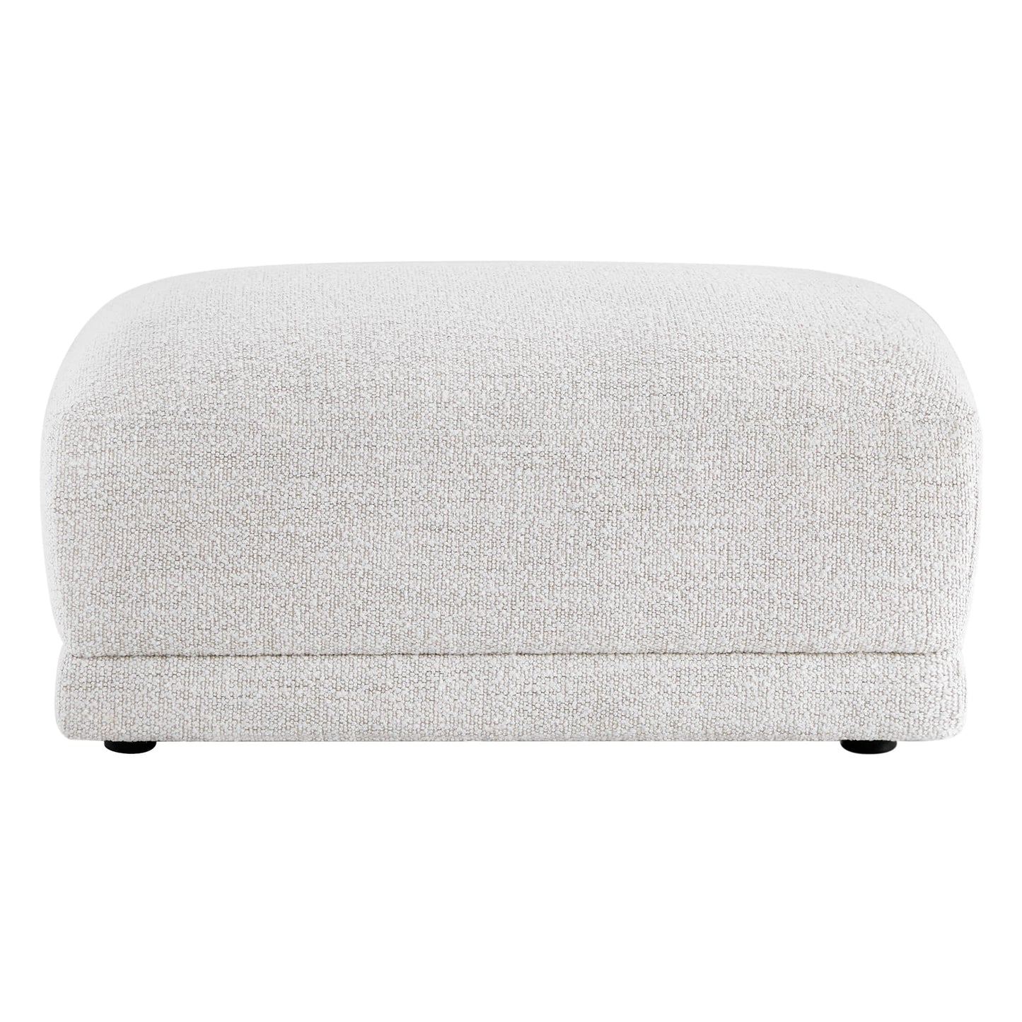 Boucle Ottoman with Armless Design