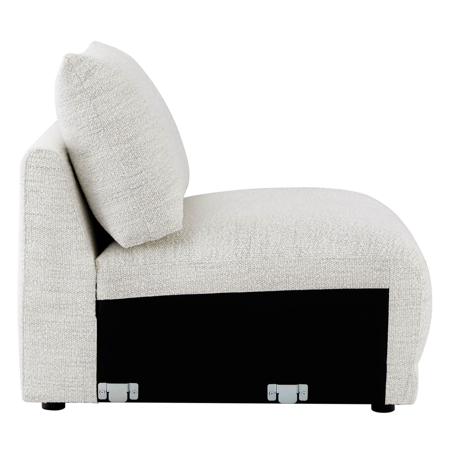 Boucle Ottoman with Armless Design