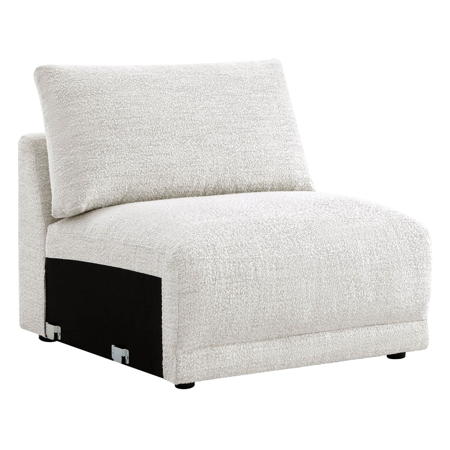 Boucle Ottoman with Armless Design