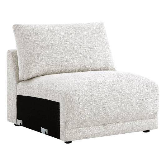 Boucle Ottoman with Armless Design