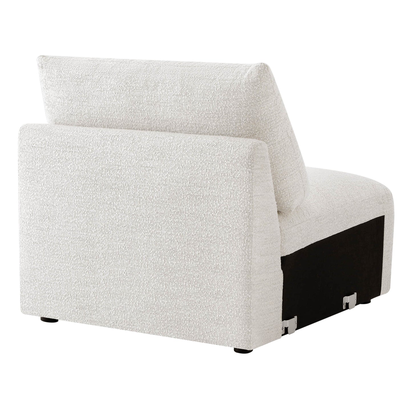 Boucle Ottoman with Armless Design