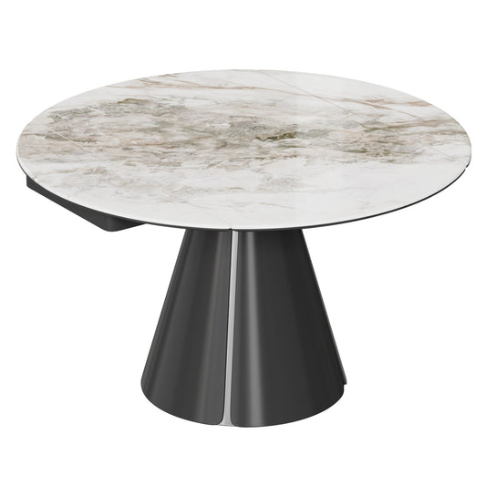 Camila Round Extendable Sintered Stone Dining Table