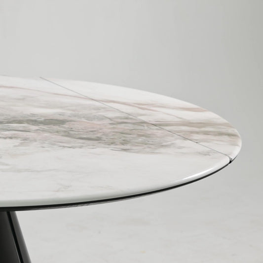 Camila Round Extendable Sintered Stone Dining Table