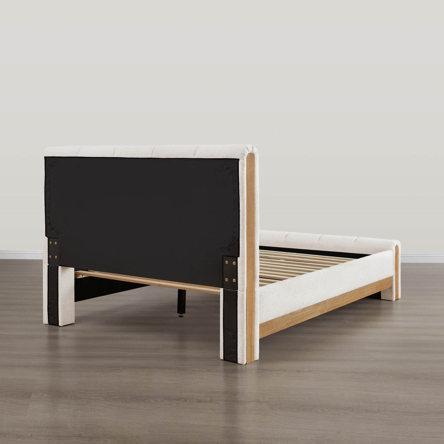 Channel-Tufted Plush Upholstered Platform Bed