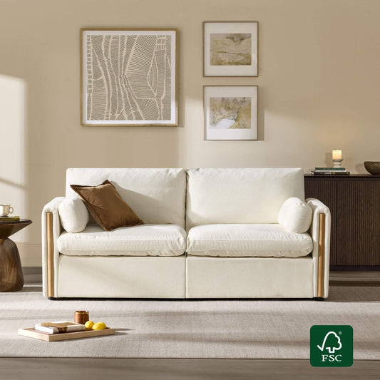 Chenille 2-Seat Sofa with Modern Design