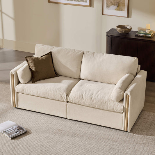 Chenille 2-Seat Sofa with Modern Design