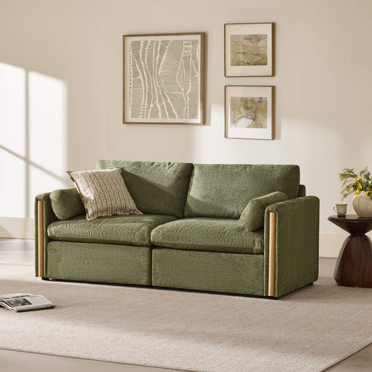 Chenille 2-Seat Sofa with Modern Design