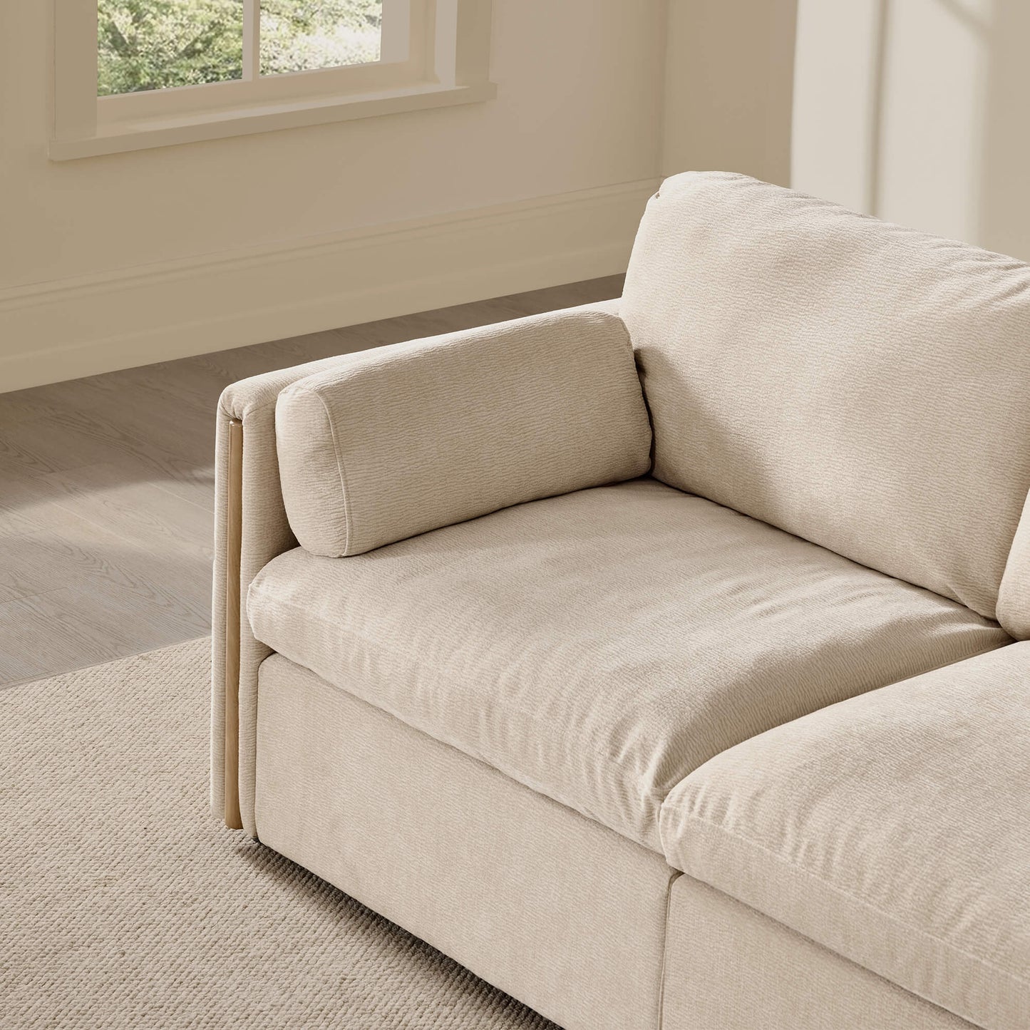 Chenille 2-Seat Sofa with Modern Design