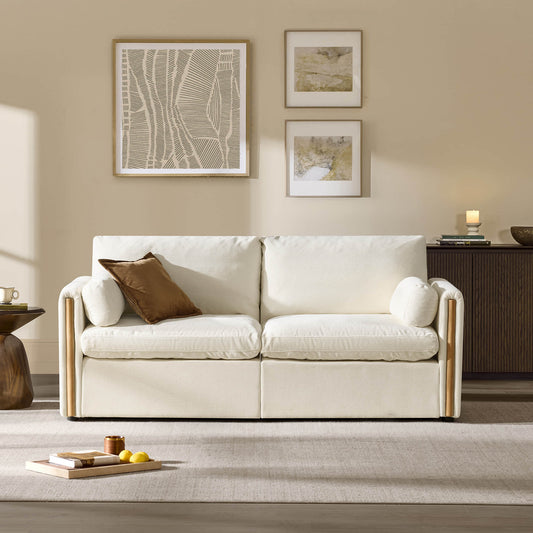 Chenille 2-Seat Sofa with Modern Design