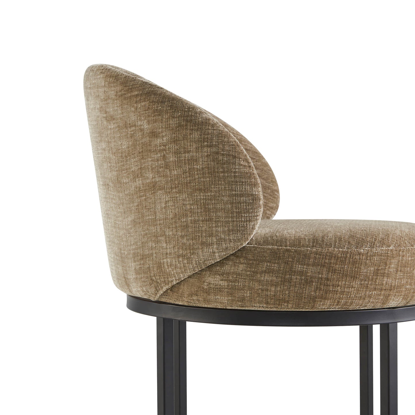 Chenille Swivel Counter Stool Set in Modern Design