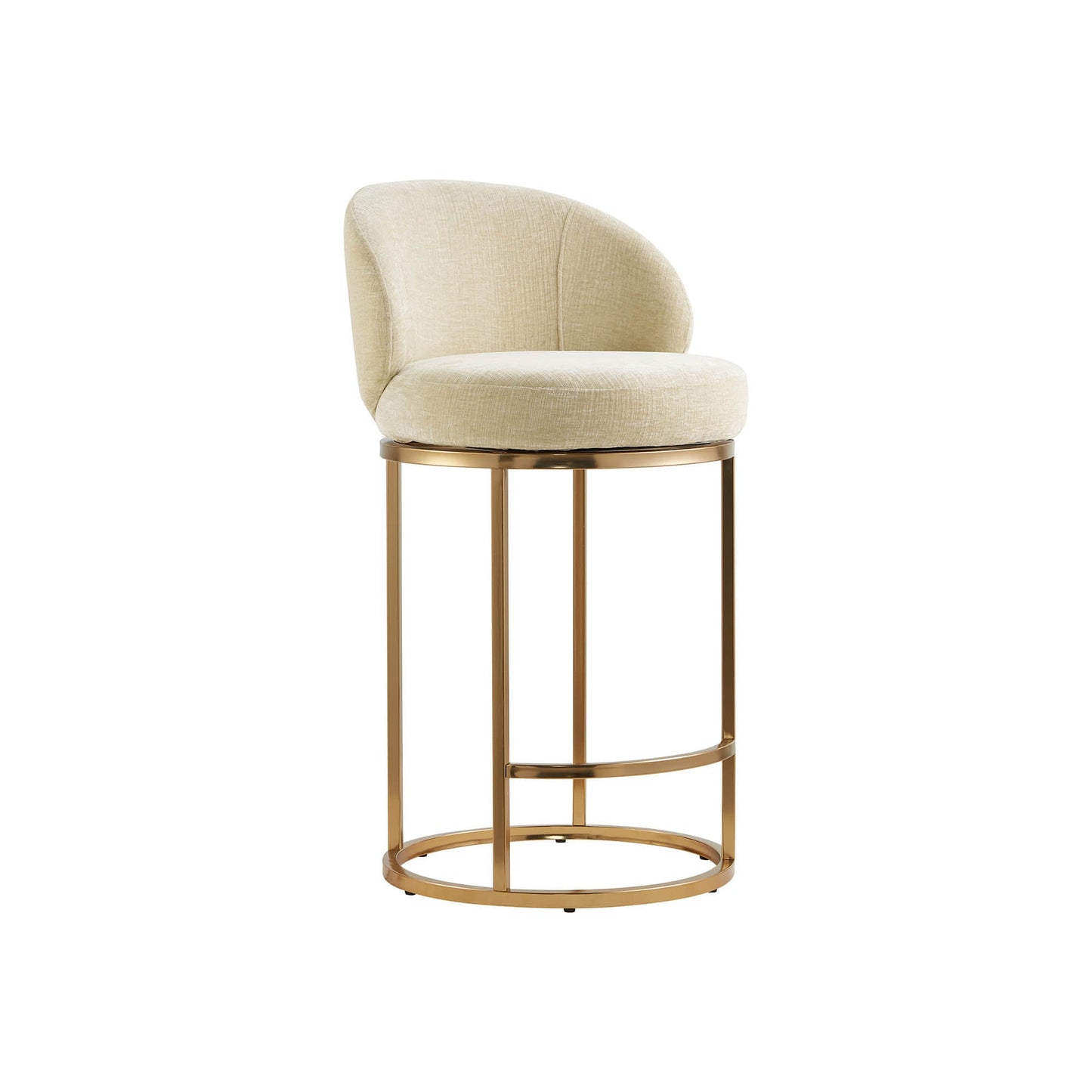 Chenille Swivel Counter Stool Set in Modern Design