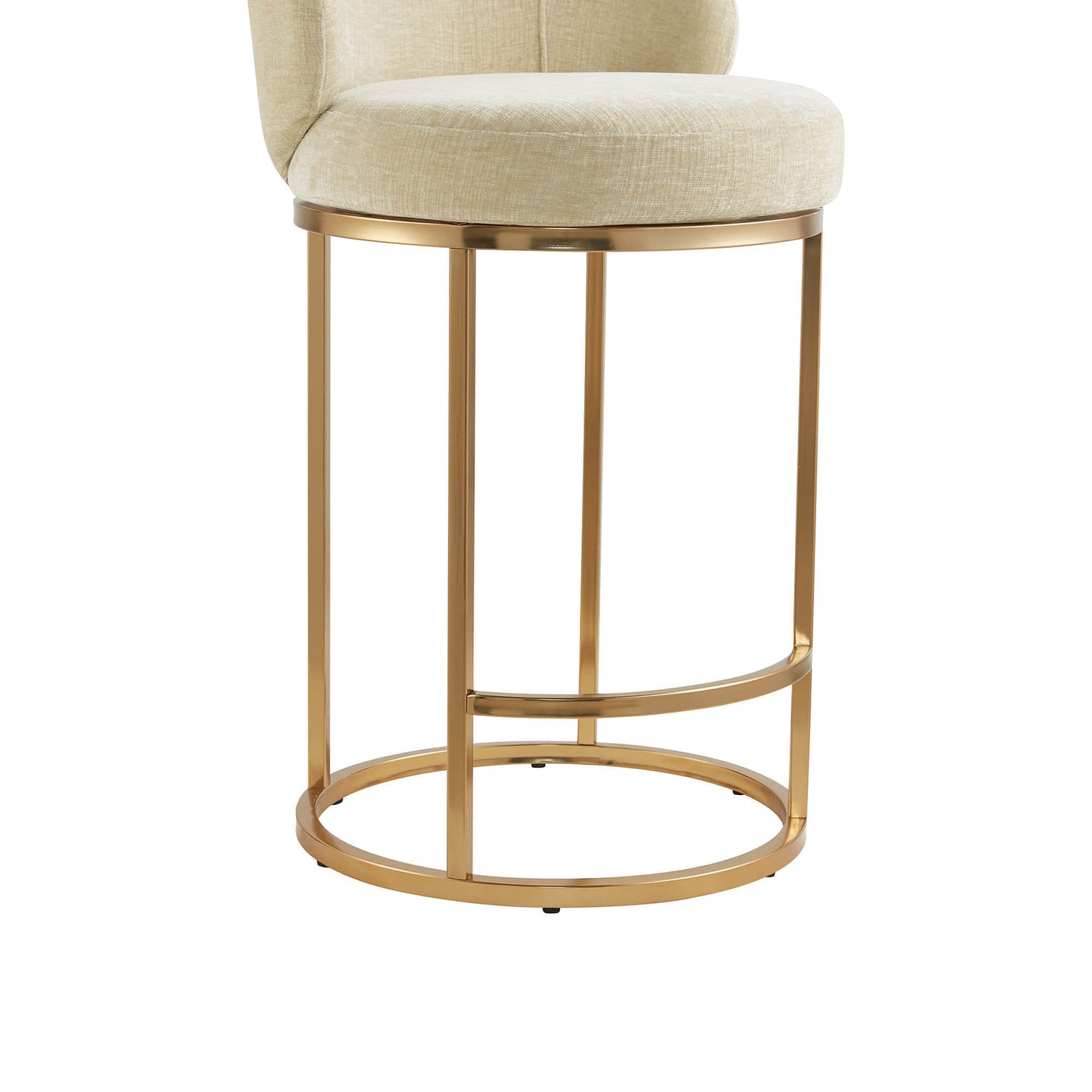 Chenille Swivel Counter Stool Set in Modern Design
