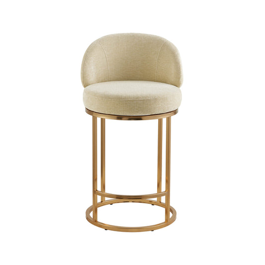 Chenille Swivel Counter Stool Set in Modern Design