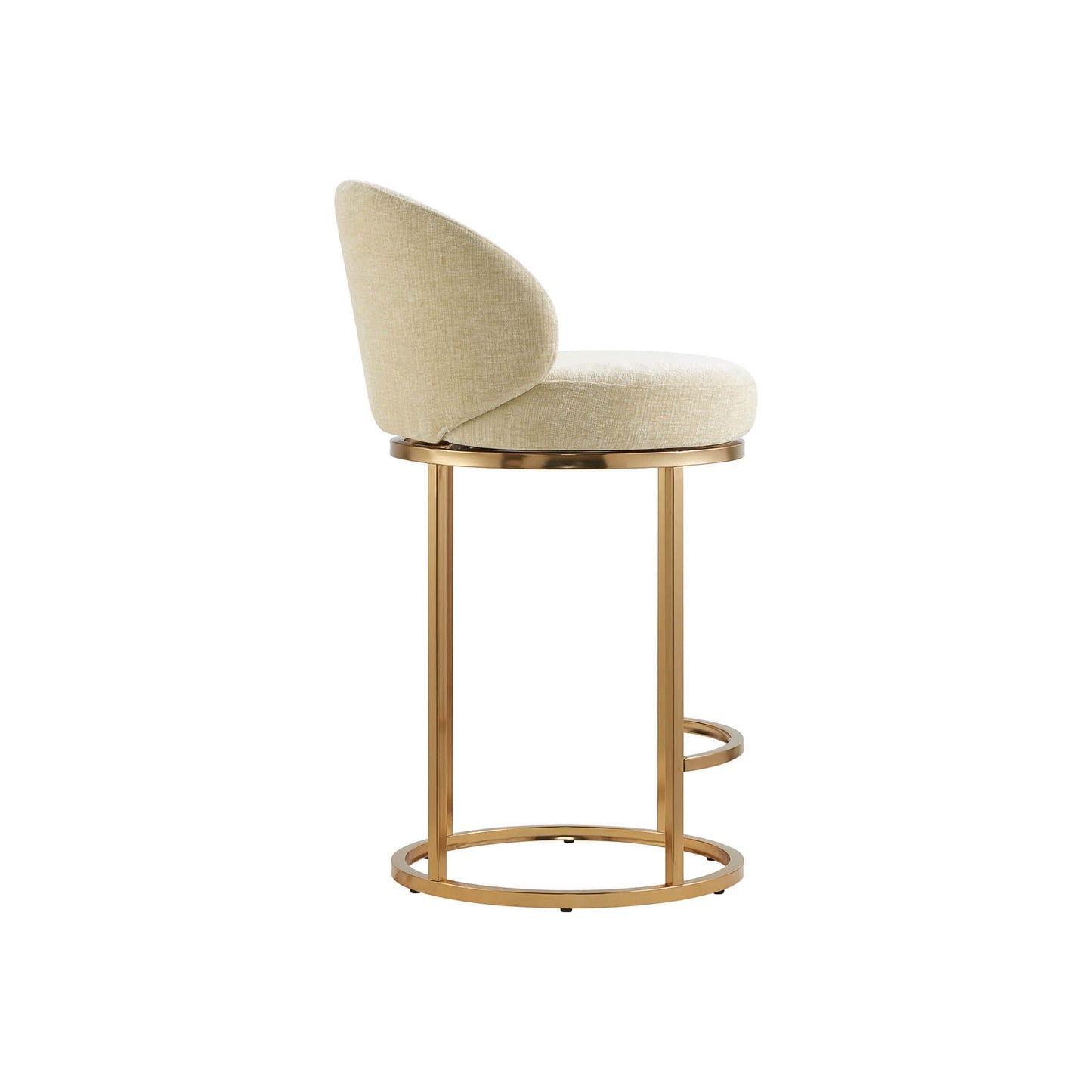 Chenille Swivel Counter Stool Set in Modern Design