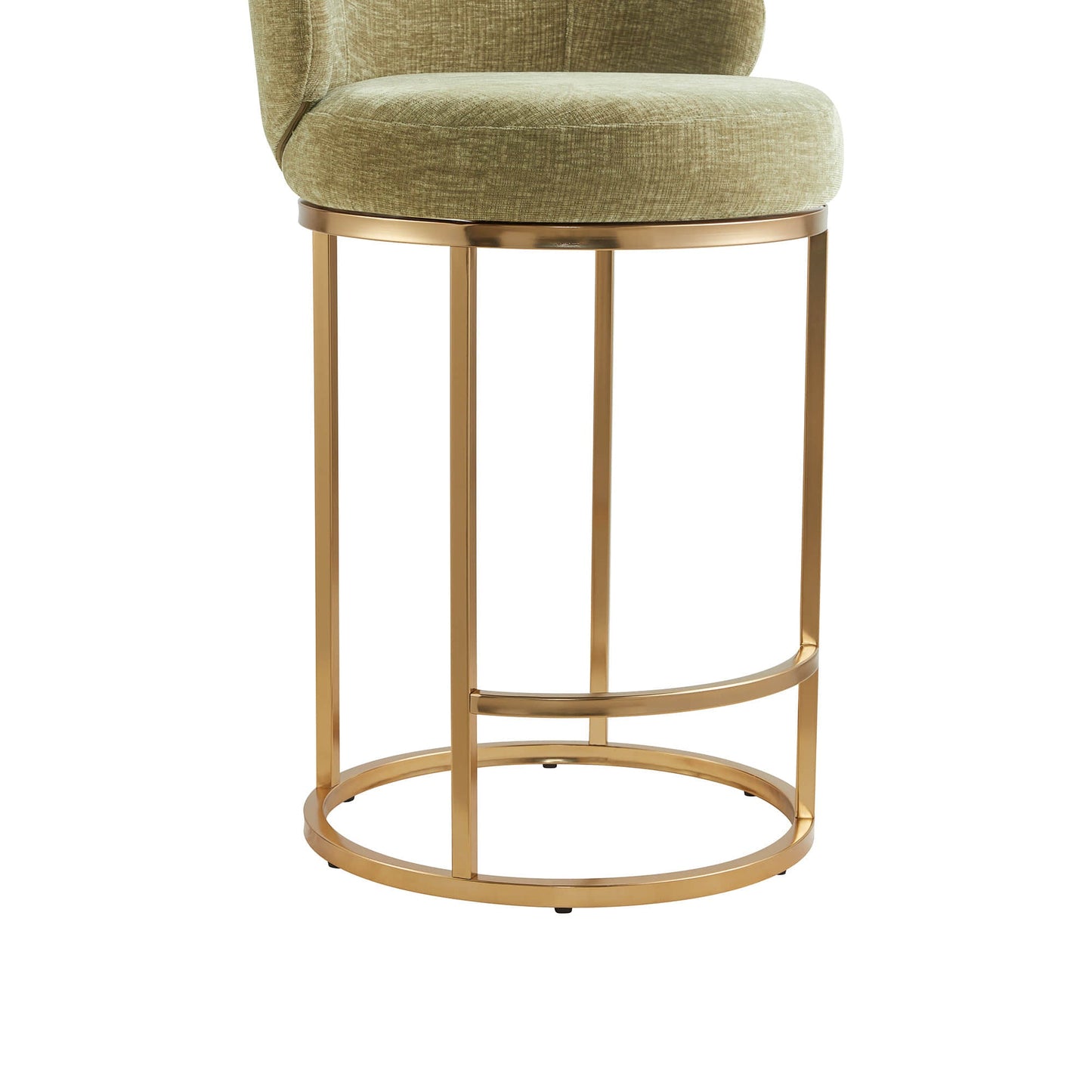 Chenille Swivel Counter Stool Set in Modern Design