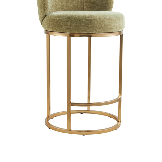 Chenille Swivel Counter Stool Set in Modern Design