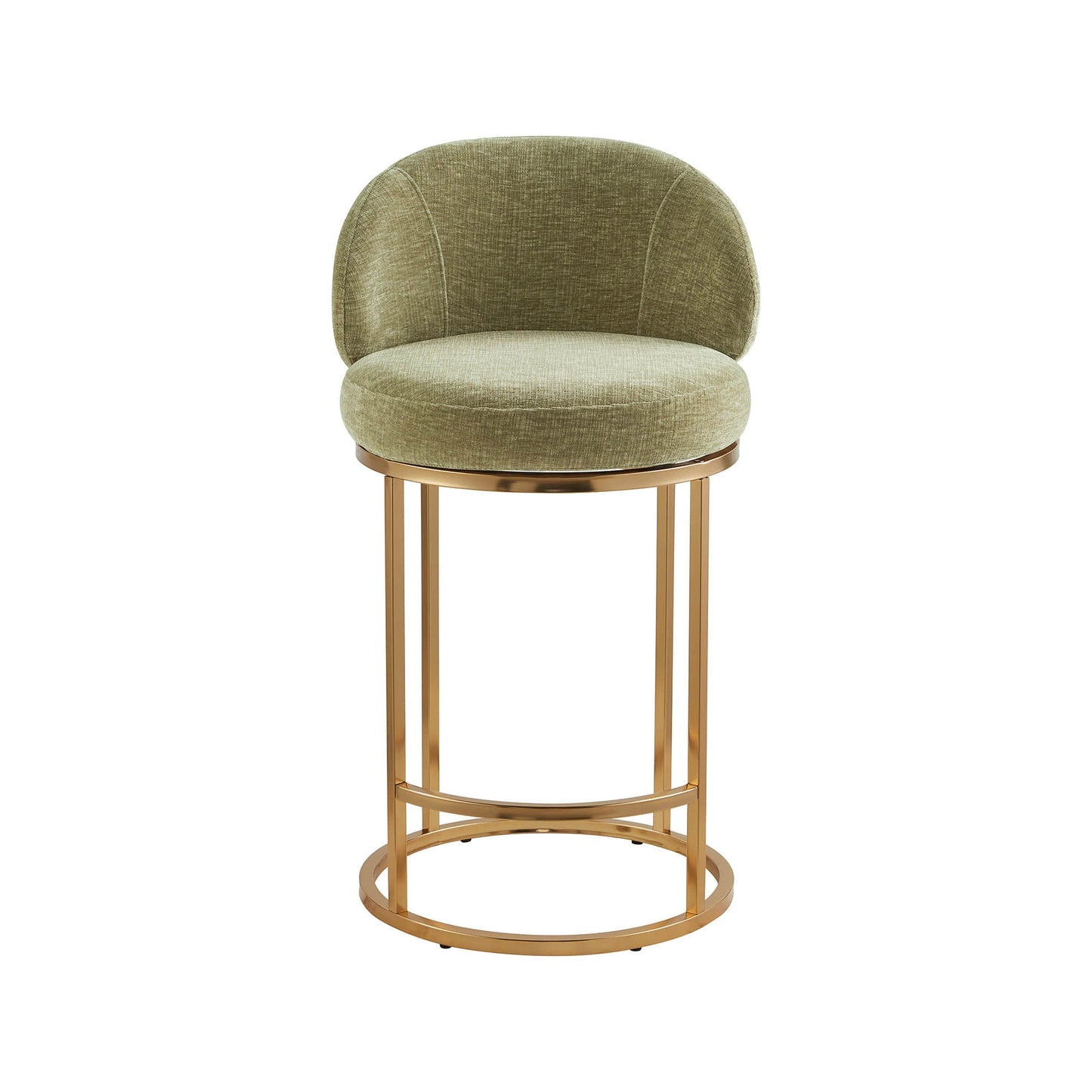 Chenille Swivel Counter Stool Set in Modern Design