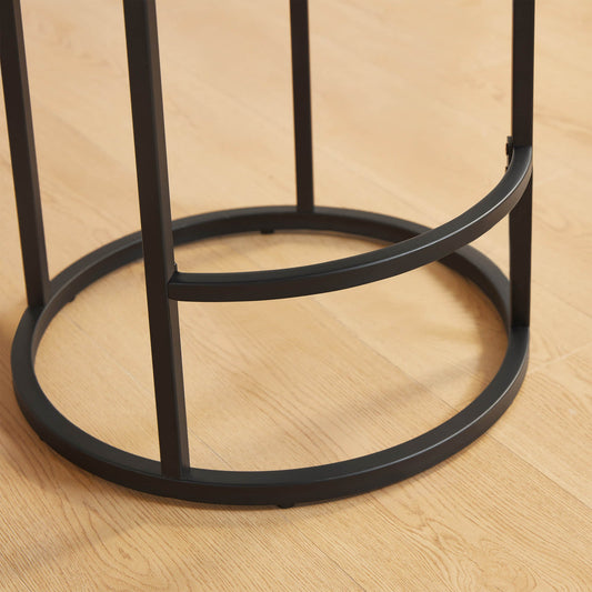 Chenille Swivel Counter Stool Set in Modern Design