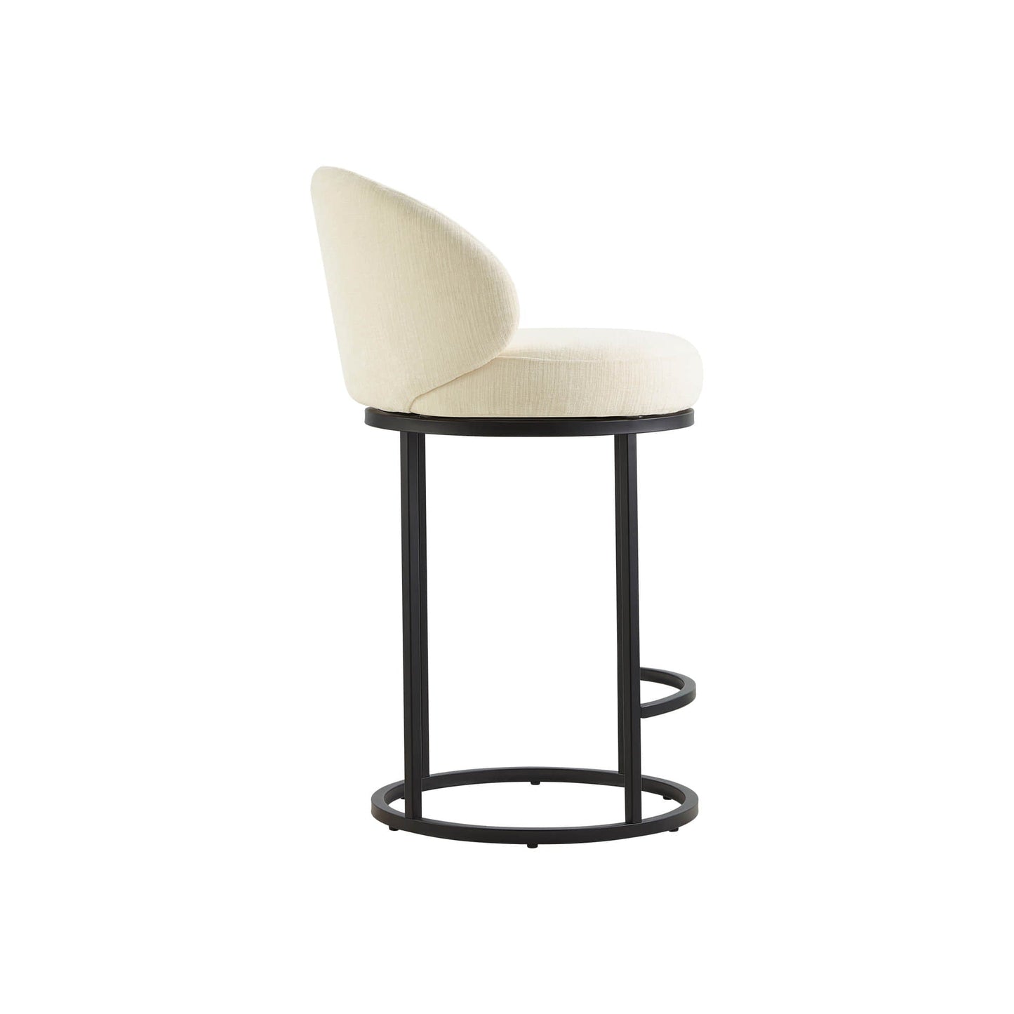 Chenille Swivel Counter Stool Set in Modern Design