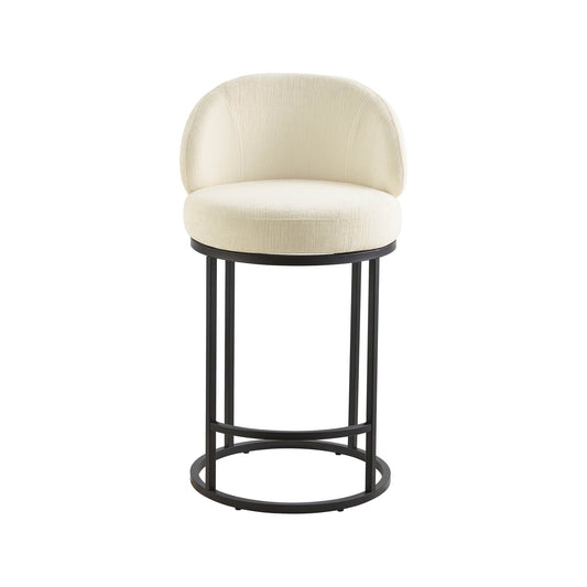 Chenille Swivel Counter Stool Set in Modern Design