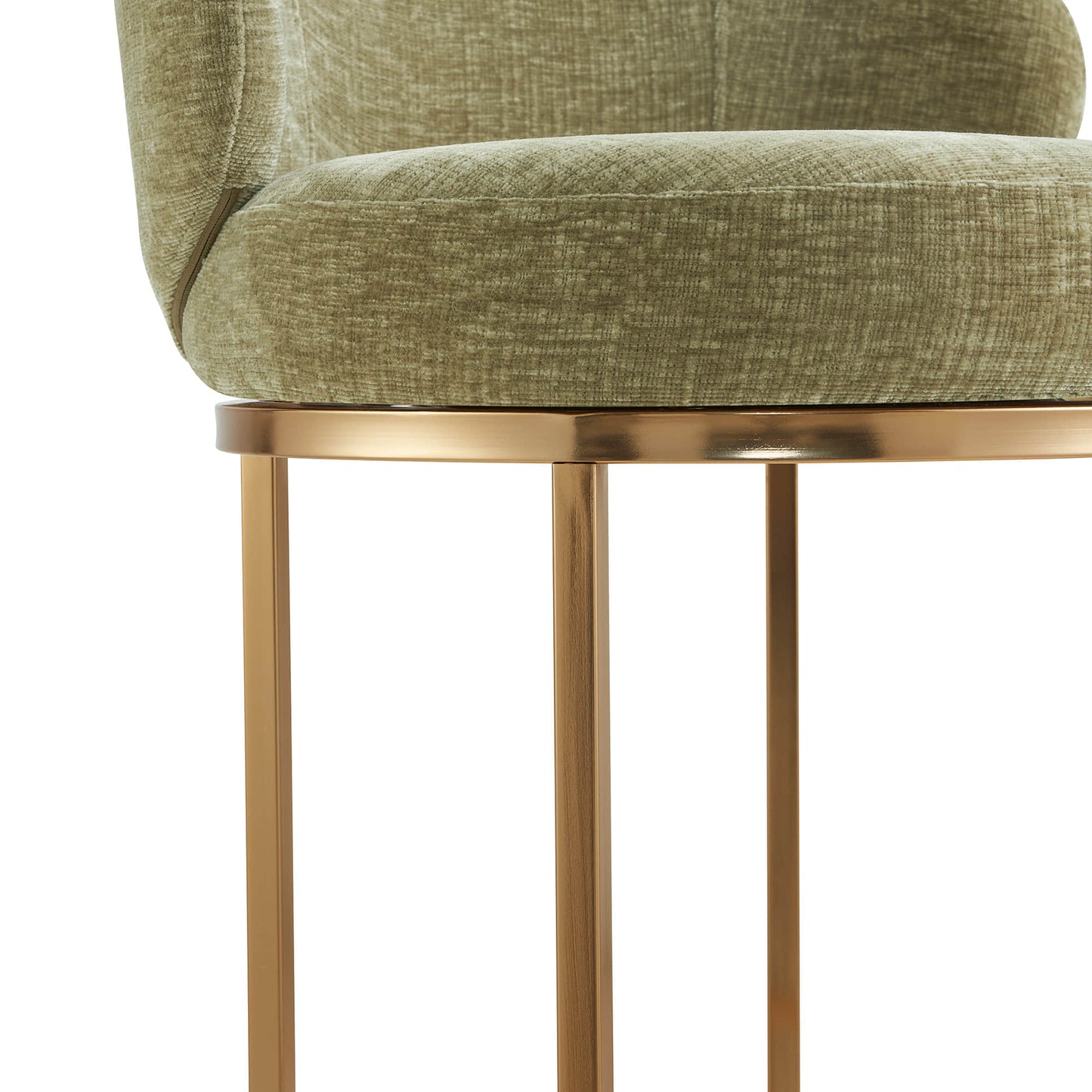 Chenille Swivel Counter Stool Set in Modern Design