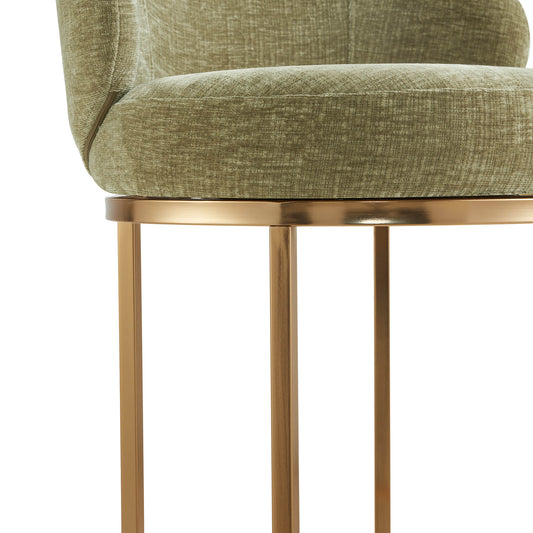 Chenille Swivel Counter Stool Set in Modern Design