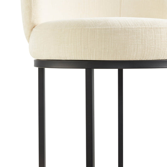 Chenille Swivel Counter Stool Set in Modern Design