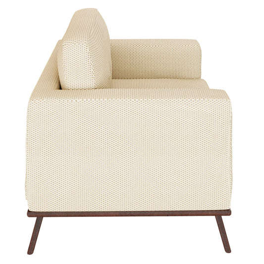 Chester Leather Accent Arm Chair with Birch Wood Base