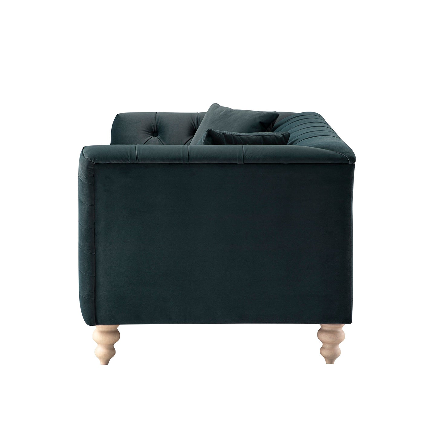 Chesterfield 2-Seater Sofa in Aegean Blue Velvet