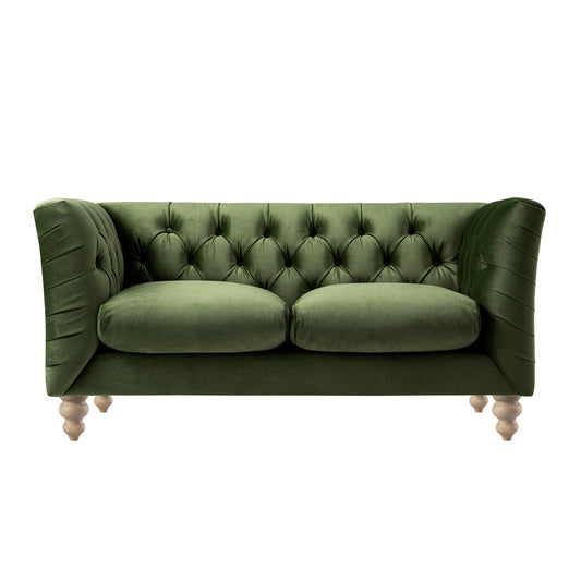 Chesterfield 2-Seater Sofa in Fern Green Velvet